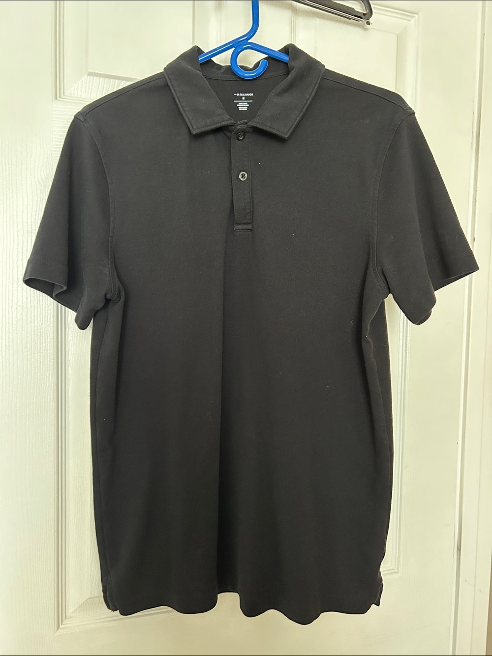 14th & Union Black Short-Sleeve Polo